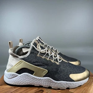 Nike Air Huarache Run Ultra SE Mujer Talla 11 Gris Oscuro Dorado Zapatos para Correr - Imagen 1 de 8