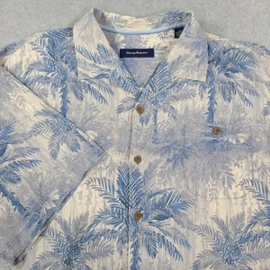 Tommy Bahama 100% Silk Camp Shirt Men 3XB SS Palm Tree Hawaiian Floral Tropical - Picture 1 of 24