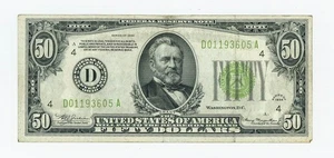 FR#2102D $50 1934 Federal Reserve Note Cleveland Crisp XF Quality DC-6170 - Picture 1 of 3