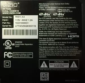 Lot of OEM TV parts 40" VIZIO M401i-A3 - Picture 1 of 42