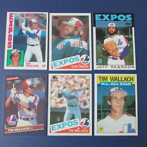 MONTREAL EXPOS (6 DIFF) BLANK BACK PROOF 1985 TOPPS TIM WALLACH STEVE ROGERS - Picture 1 of 2