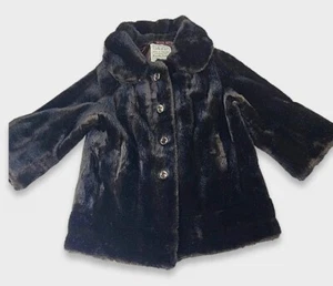 Fur Coat Vintage Priscilla Modes Women's Lykafur Dark Brown Coat England - Picture 1 of 14