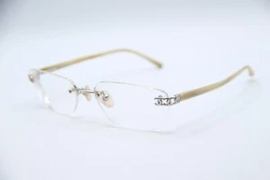 CHANEL CH 2025 C. 152 GUNMETAL BEIGE AUTHENTIC DESIGNER FRAME EYEGLASSES 56-18 - Picture 1 of 5