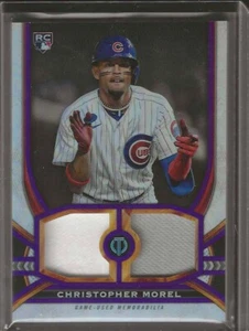 2023 Topps Tribute #DR-CM Christopher Morel (RC) - Dual Relic Card 35/50 - Cubs - Bild 1 von 2