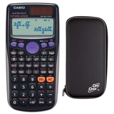 Casio FX-87 DE Plus mit CalcCase Tiny Schutztasche - Refresh Aktion - Bild 1 von 3
