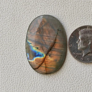Flashy labradorite cabochon feldspar labradorite gemstone for jewelry R13077 AU - Picture 1 of 5