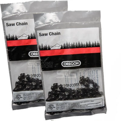 2 Stück 91PJ056X Sägekette Oregon Ersatzkette 3/8" 56TG 1,3mm 40cm Sparpaket