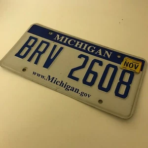 2008 MI Michigan Mich blu bianco auto veicolo targa USATO car show - Foto 1 di 10