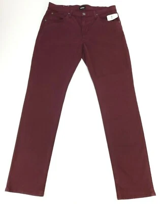 Hudson Men's 34 x 34 Blake Slim Fit Straight Leg Burgundy Pants NWT - Image 1 of 4