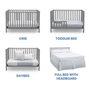 Cuna Convertible Madera Para Bebes Guardería Niños Pequenos Barandilla Seguridad - Picture 1 of 10