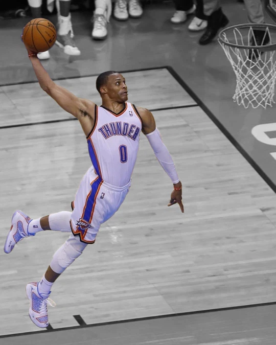 Oklahoma City Thunder RUSSELL WESTBROOK Glossy 8x10 Photo Spotlight Poster Print - Image 1 of 1
