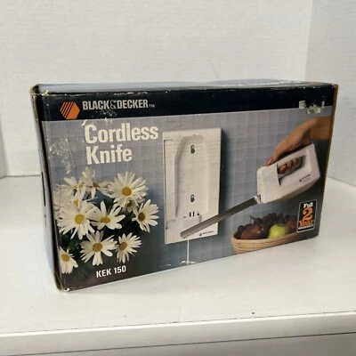 Новый из старых запасов Black & Decker KEK 150 беспроводной нож 9 «электрическое лезвие 1985 новый в коробке - Изображение 1 из 4