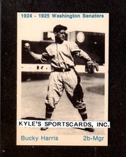 1975 TCMA  Bucky Harris  SENATORS  UNSIGNED  2-3/8 x 3-3/8  B&W PHOTO CARD #5