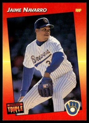 1992 Triple Play #188 Jaime Navarro Milwaukee Brewers - Image 1 of 2