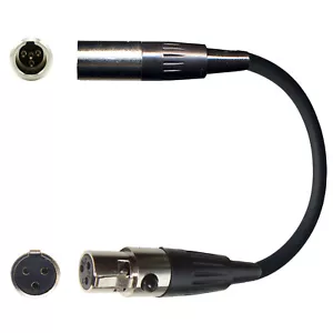 4 Pin Microphone Adapter Mini XLR TA4M to 3 Pin TA3F Body Pack Transmitters - Picture 1 of 4