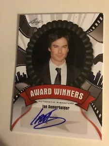 Ian Somerhalder Signed 2012 Leaf Award Winners Signature Card “Vampire Diaries” - Picture 1 of 2