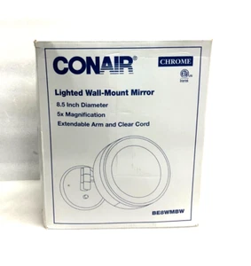 New Conair Model BE8WMBW Wall Mount 2-Sided LED Lighted Magnified Makeup Mirror - Bild 1 von 4