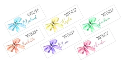 PERSONALISED HAPPY BIRTHDAY BANNER NAME GIRLS PARTY KIDS DECORATION - Image 1 of 4