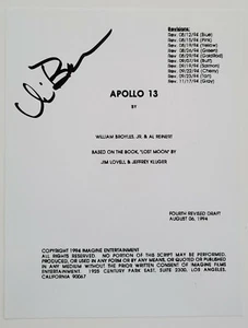Kevin Bacon Signed Apollo 13 Script Cover Tremors JFK Footloose Actor Legend RAD - Picture 1 of 1