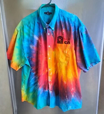 Narcotic Anonymous Vintage WCNA 2003 50th Anniv. Rainbow Button Down Shirt 2XL - Image 1 of 4