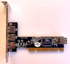 Tarjeta de interfaz SWEEX US102 4x USB 2.0 PCI CARD CTLR IN P12212-18X2B VT6212L - Imagen 1 de 2