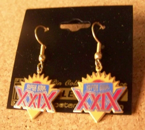 SB Super Bowl 29 XXIX dangle earrings NFL c36425 Cover