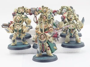 GW 40K DARK ANGELS DEATHWING TERMINATORS X 10. DIPINTO. VERDE 1859 - Foto 1 di 12