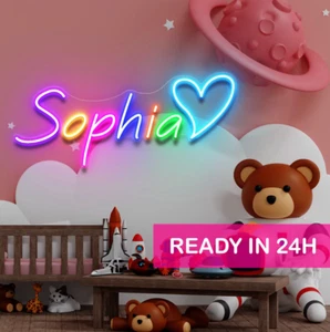 Neon name sign bedroom christmas gifts for kids personalized,Custom neon sign - Picture 1 of 23