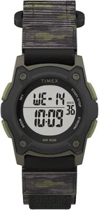 Timex TW7C77500 Kid's Digital 35mm Green Camo Fastwrap Fabric Strap Watch - Picture 1 of 1