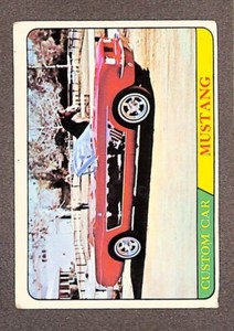 1968 Topps Hot Rods #17 Barris City Kustoms Mustang Karavan Yellow Back