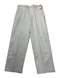 New Geoffrey Beene Flat Front Stain Protection Stone Khaki Pants Size 36 X 30 - Picture 1 of 13