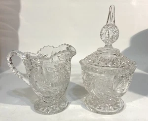 Hofbauer Byrdes Bleikristall Milchkännchen Zuckerdose mit Deckel Set Bavaria EUC - Bild 1 von 10