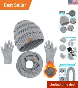 Premium Acrylic Winter Hat, Scarf & Touch Gloves Set for Ultimate Warmth & Style - Picture 1 of 11
