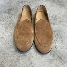 Del Toro ‘Milano’ Cognac Brown Suede Loafers Shoes Men’s 11 Made in Italy