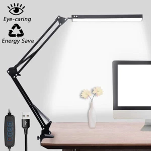 Schreibtischlampe LED Klemmbar,Tischlampe Dimmbar,Tageslichtlampe 3-Farbmodi - Bild 1 von 12