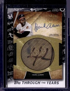 Topps Hank Aaron Through the Years 2017 Tier One Bat Knob reimpresión automática/299 2021 - Imagen 1 de 2