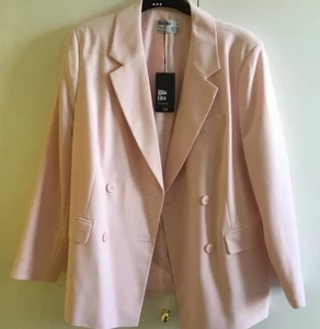 Giacca blazer oversize rosa Primark Rita Ora taglia L UK 18-20 nuova con etichette - Foto 1 di 6