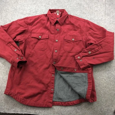Duluth Trading Shirt Mens XL Tall Red Fleece Lined Heavyweight Hanger Bender - Image 1 of 4