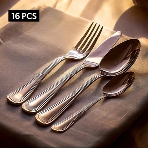 Royalford Stainless Steel Cutlery Set 16 Pieces Tableware Spoon Fork 4 Persons - Picture 1 of 6