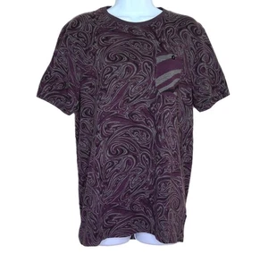 Ted Baker London Top Soft Tee Short Sleeve Stretch Purple & Gray Sz 4 US Sz M - Picture 1 of 7