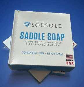 Lot / 3 Sofsole Saddle Soap 3.5 Oz Containers New In Box Boot Glove Leather - Picture 1 of 3