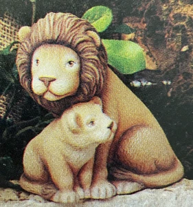 VINTAGE SCIOTO KERAMIKFORM #S-2965 KLEINE PFLEGENDE LÖWEN - Bild 1 von 11