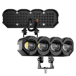 High Brightness Dual Color Motorcycle LED Spotlights Waterproof Grade IP68 - Picture 1 of 12