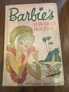Vintage 1963 Barbie's Hawaiian Holiday Hardcover Book Random House - Foto 1 di 10