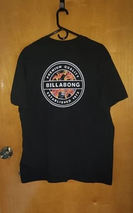 Billabong Surf Co. Black Rotor 2 Side Print T-Shirt Men’s XL NWT 🌊 Hibiscus - Picture 1 of 4