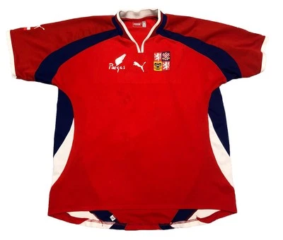 Vtg Puma Czech Republic National Team 2000 - 2002 Home Soccer Jersey XL RED - Image 1 of 4