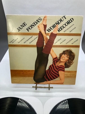 Jane Fonda Jane Fonda's Workout Record Vinyl 2LP 1982 Columbia Record CX2-38054 - Image 1 of 4