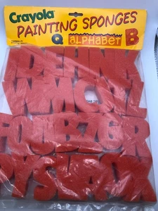 Vintage Sellado 1993 Crayola 26 Letras Alfabeto 2" Rojo Pintura Esponjas 69-0055 - Imagen 1 de 6