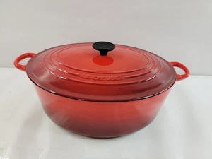 Le Creuset Cerise Rot #35 9,5 Quart Oval Dutch Oven - Bild 1 von 17