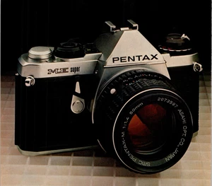 Vintage 1980 Ad Pentax ME Super 35mm SLR Camera ElectroTouch Automatic 2-pages - Picture 1 of 4
